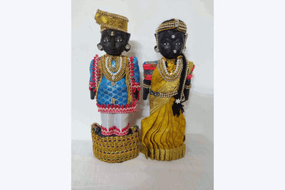Decorated Wooden Marapachi Doll Pair