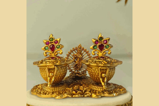 Brass Haldi Kumkum Box