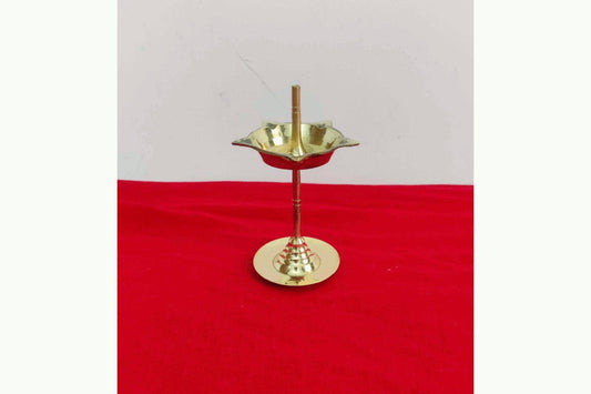 5 Face Brass Diya - Puja Celebrations