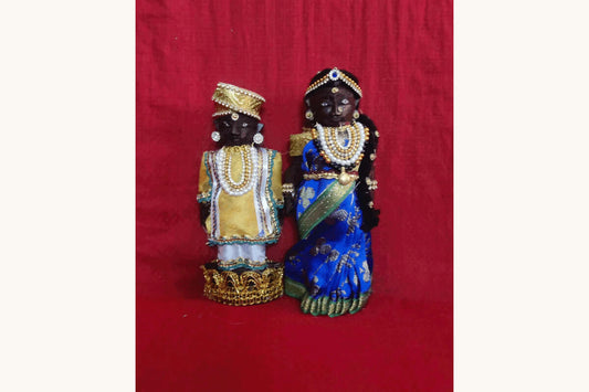 Decorated Wooden Marapachi Doll Pair