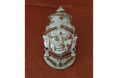 German Silver Devi Decorated Face