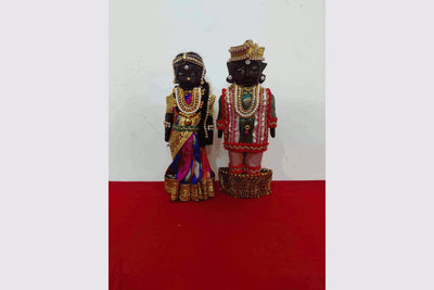 Decorated Wooden Marapachi Doll Pair 7inch