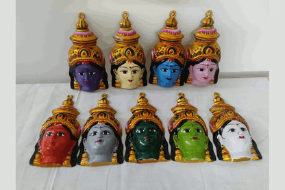 Navadurga Devi Face Set