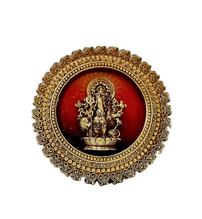 Round Shubha Drishti Ganapathy Wall Hanging