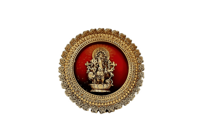 Round Shubha Drishti Ganapathy Wall Hanging