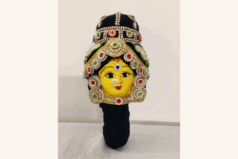 Decorated Devi Face with Holder