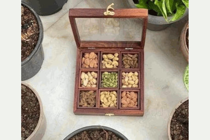 Wooden Masala Spices Box