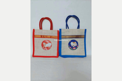 Printed Brocade Jute Bag