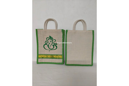 Jute Brocade Print Bag