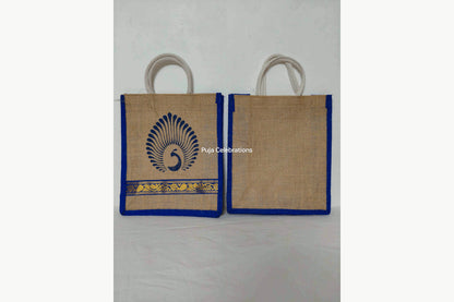 Jute Brocade Print Bag