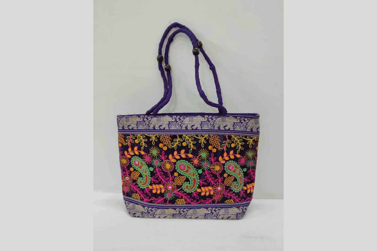 Designer Embroidered Handbag Big