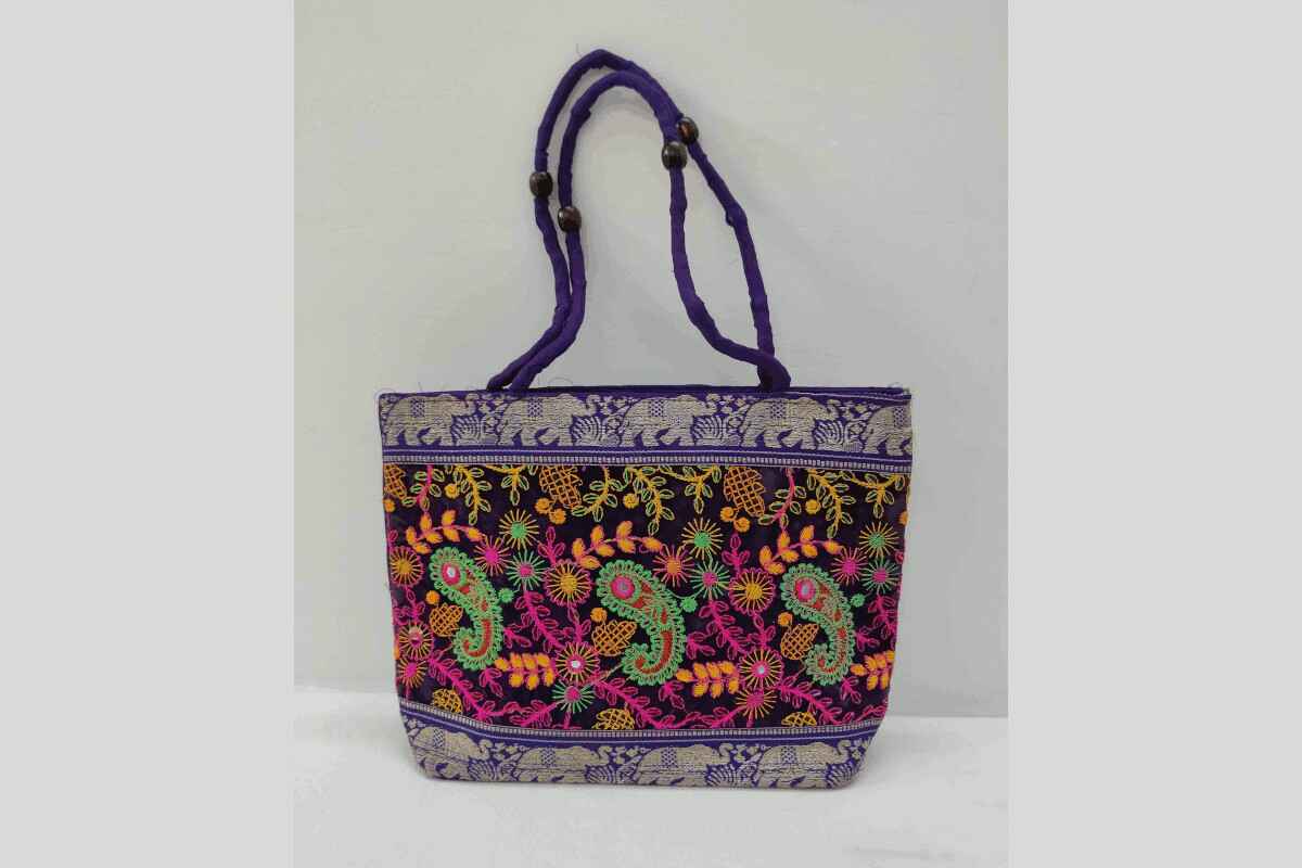 Designer Embroidered Handbag Big