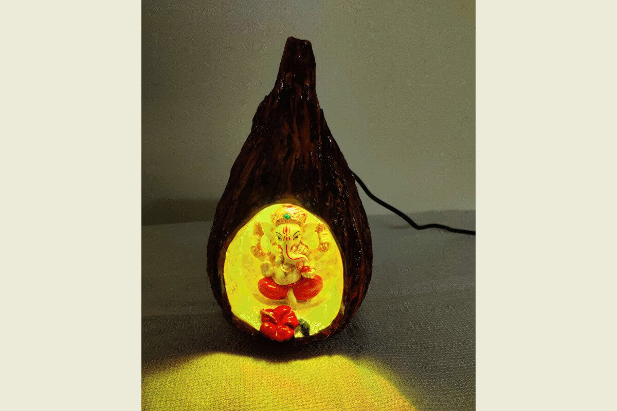 LED Coconut Ganesha