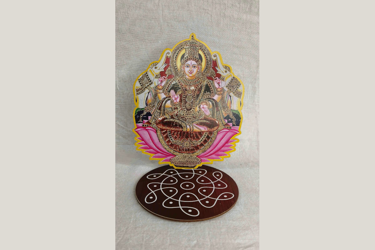 MDF Printed Diya Stand