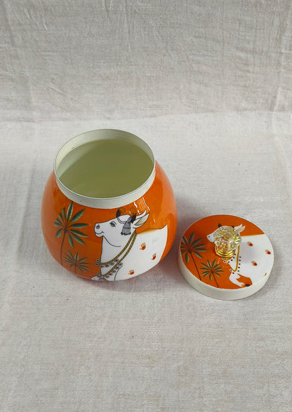 Pichwai Print Gift Jar