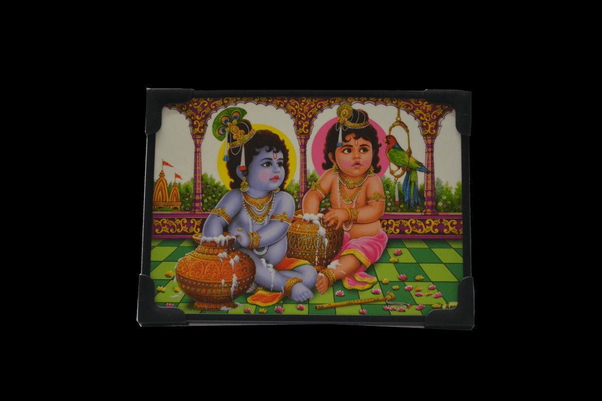 Ladoo Krishna Laminated Photo