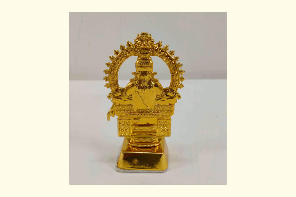 Back view of Ayyappa Showpiece