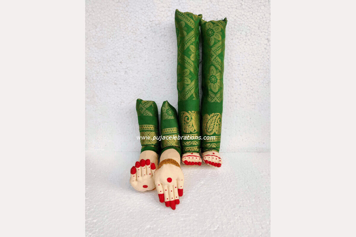 Decorated Pattu Zari Hands and Legs