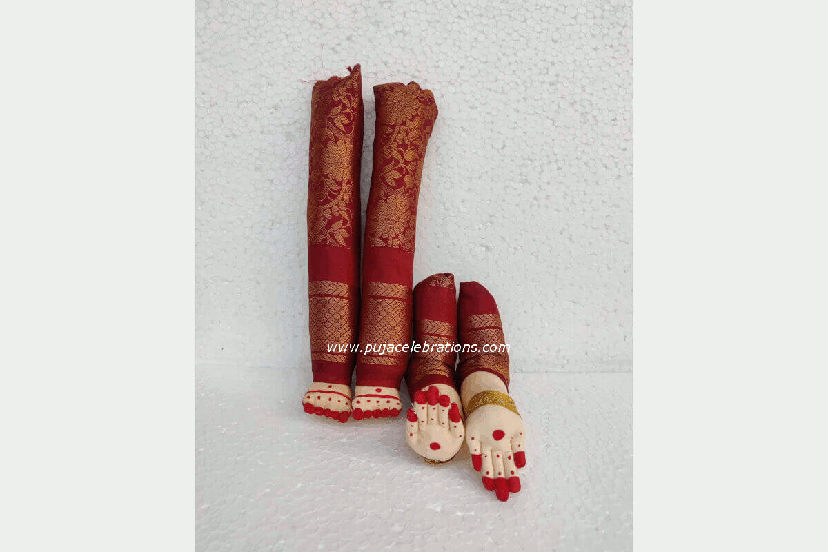 Decorated Pattu Zari Hands and Legs