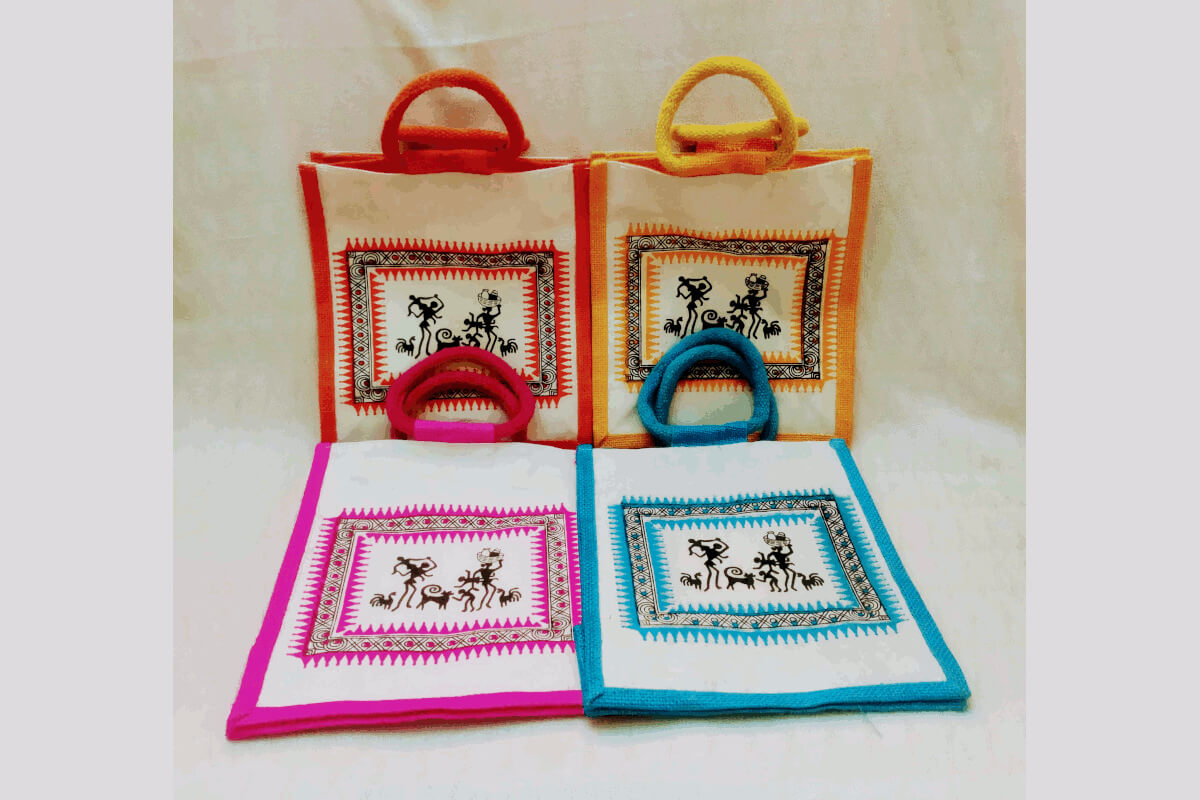 Jute Bag Tribal Design