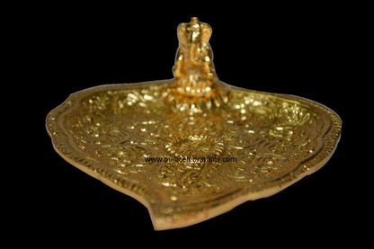 Paan Shape Agarbathi Stand Gold