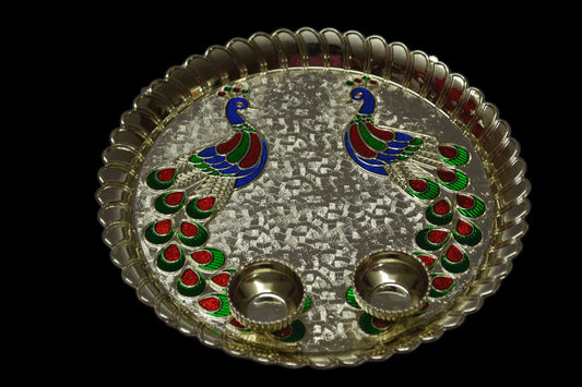 Peacock Design Plate Thali 