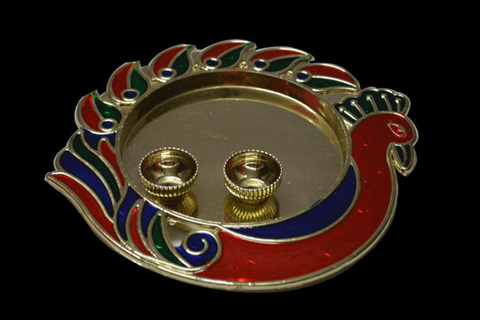 Peacock Design Thali