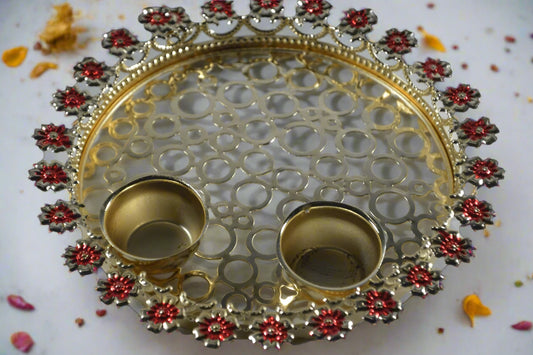 Plate with Kumkum Cups