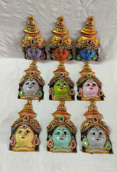 Navadurga Decorated Devi Faces