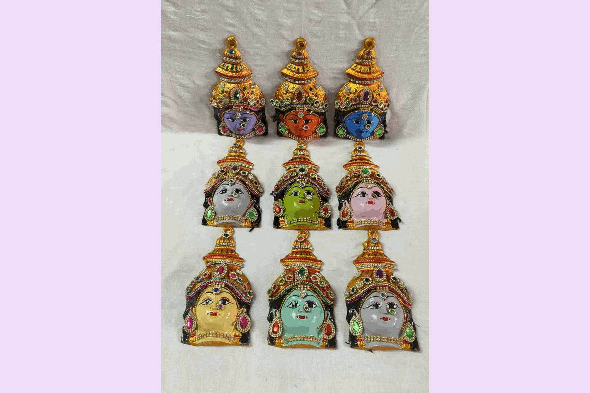 Navadurga Decorated Devi Faces