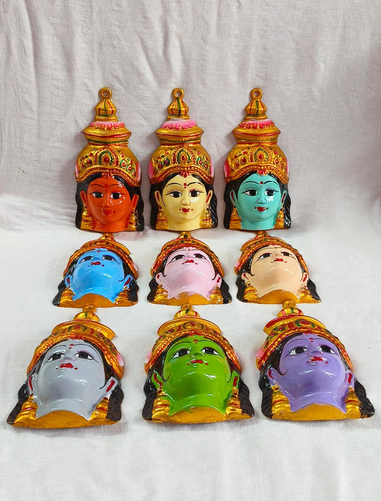 Navadurga Devi Face Set