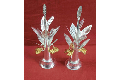 German Silver Banana Tree Pair