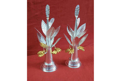 German Silver Banana Tree Pair