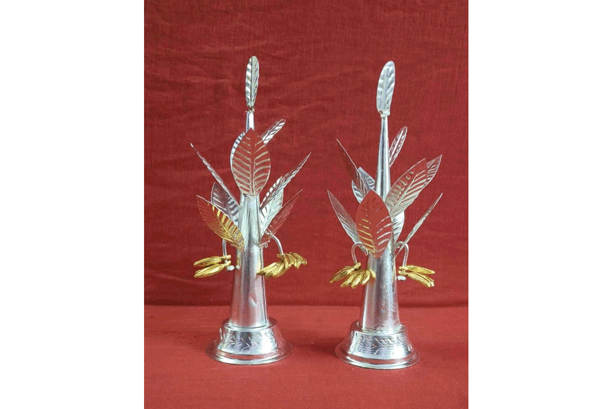 German Silver Banana Tree Pair