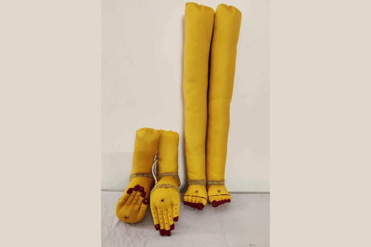 Yellow Devi Hands Legs