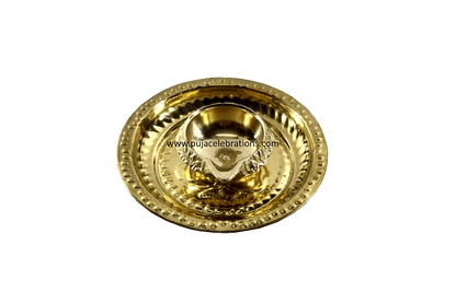 Brass Plate with Kubera Diya