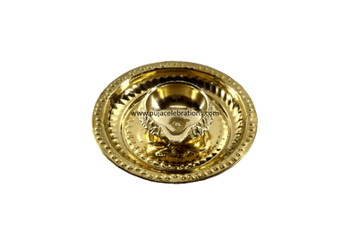Brass Plate with Kubera Diya