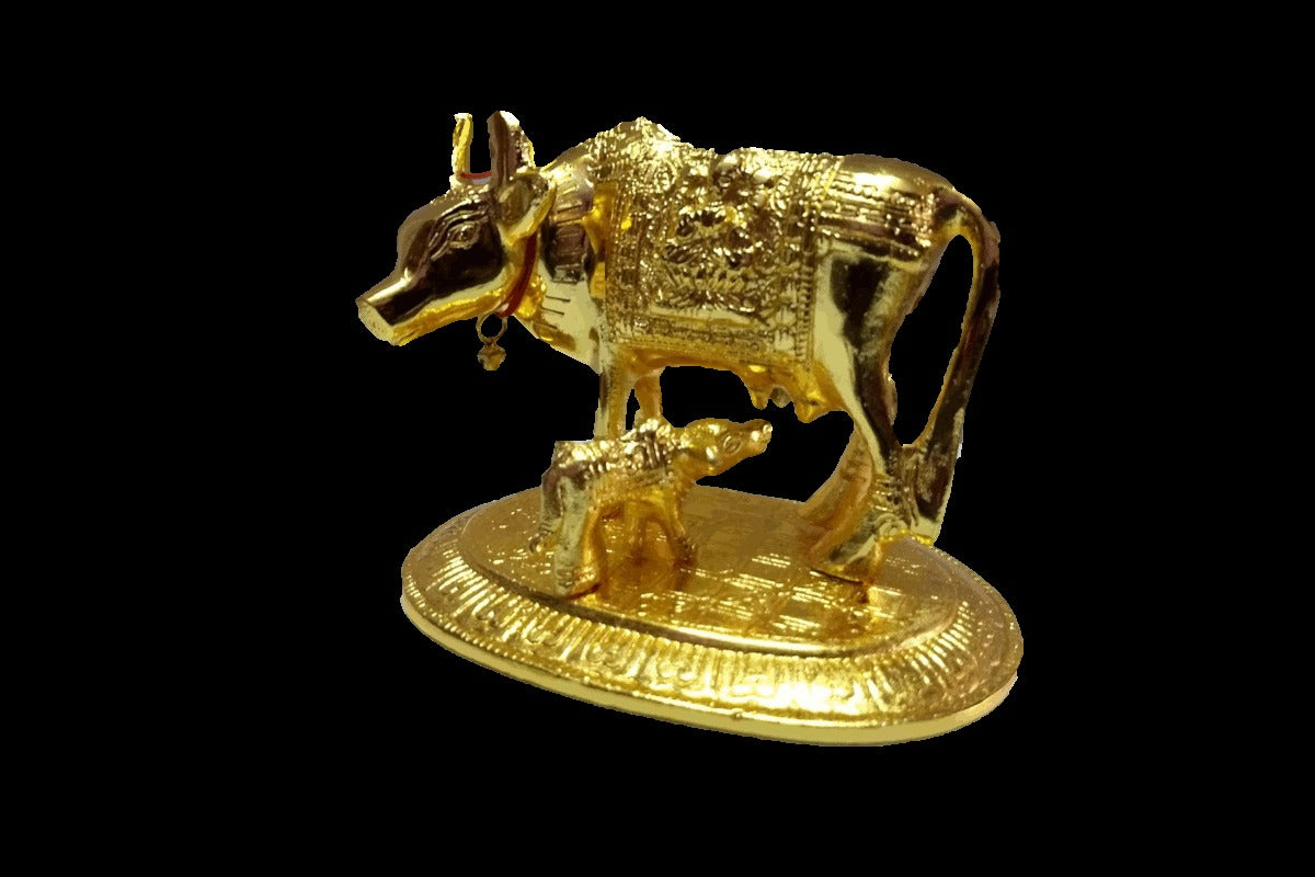 Cow and Calf Super Gold Medium, Indian Wedding Return Gifts