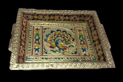 Wooden Meenakari Tray