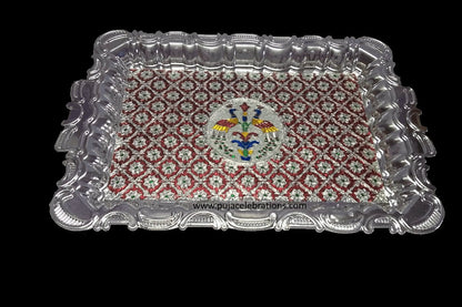 Double Peacock Meenakari Tray