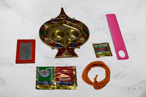 Peacock Haldi Kumkum Platter Combo