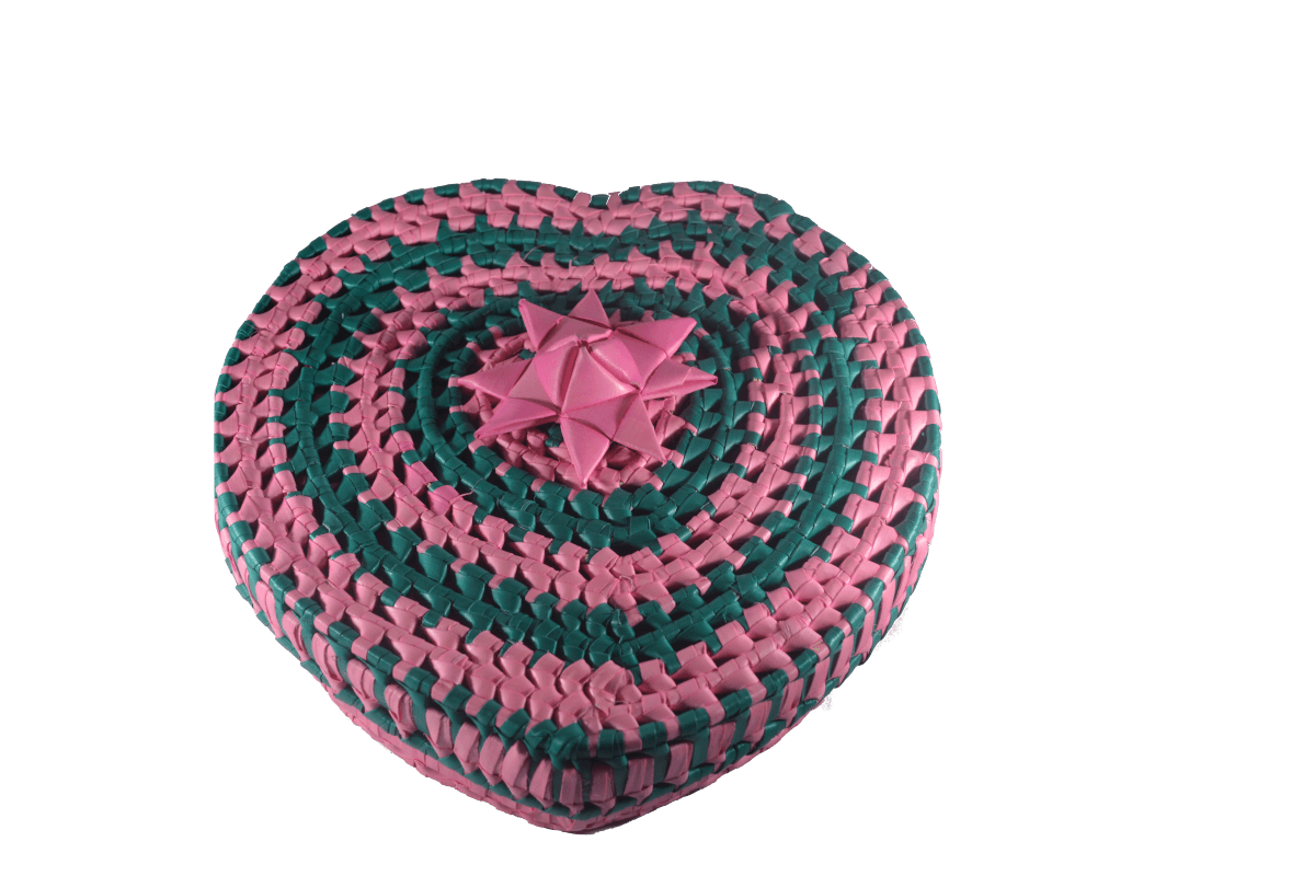 Palm Leaf Heart Shape Box