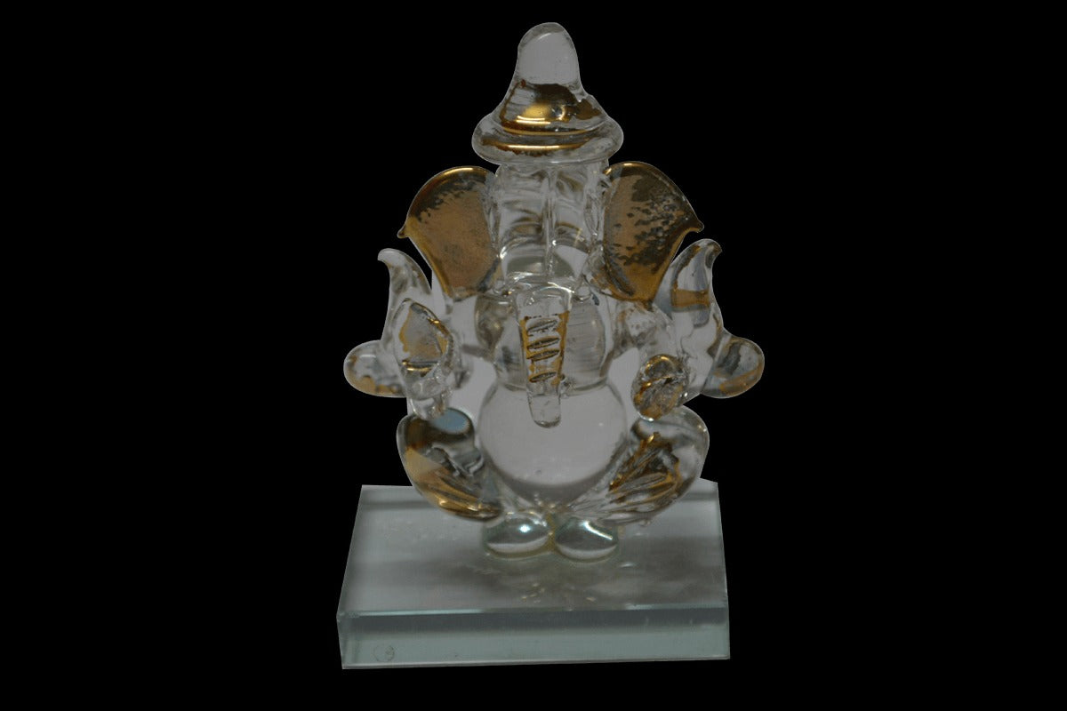 Glass Ganesh Gold, Return Gifts for Marriage