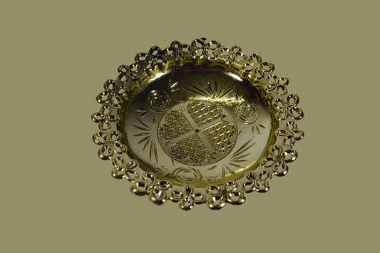 Flower Design Gold Bowl