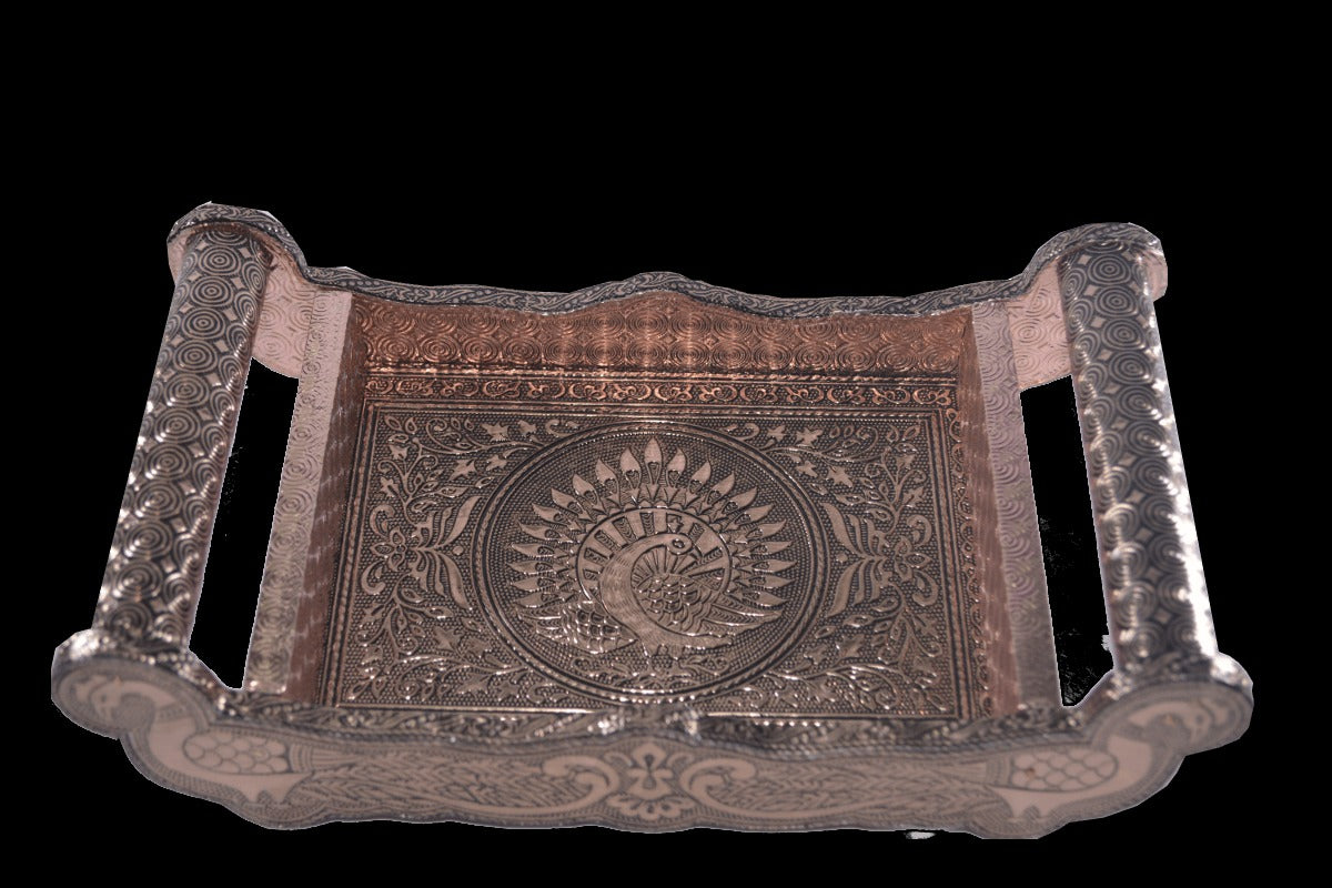 Copper Oxidized Tray, Indian Wedding Return Gifts for Guests