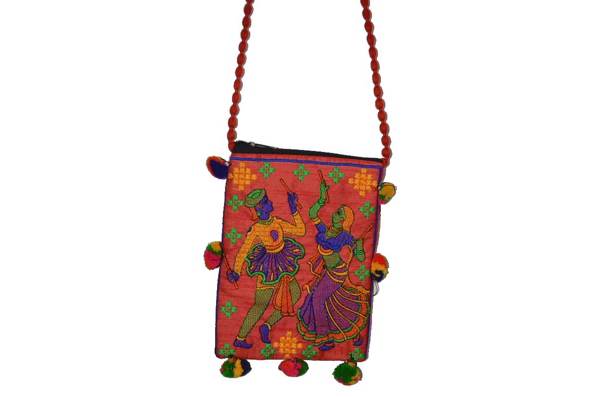 Sling Bag With Embroidery