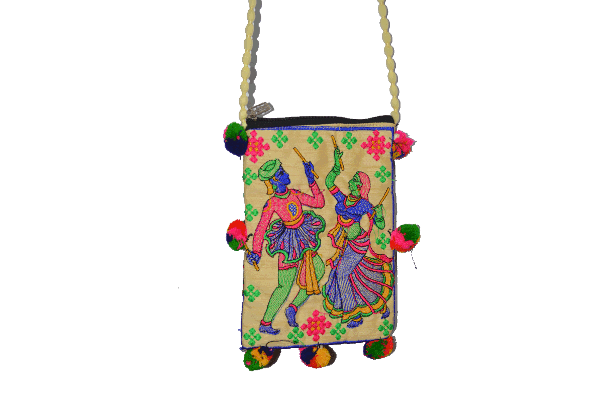 Sling Bag With Embroidery