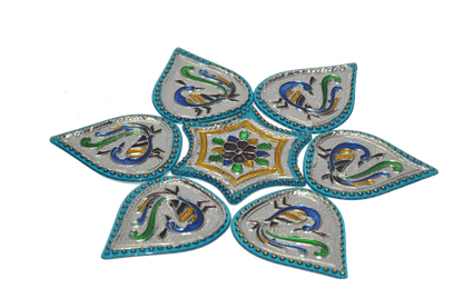 Meenakari Rangoli Peacock