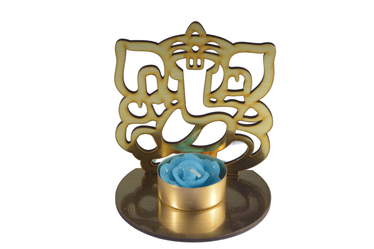 MDF Ganesh Shadow Diya