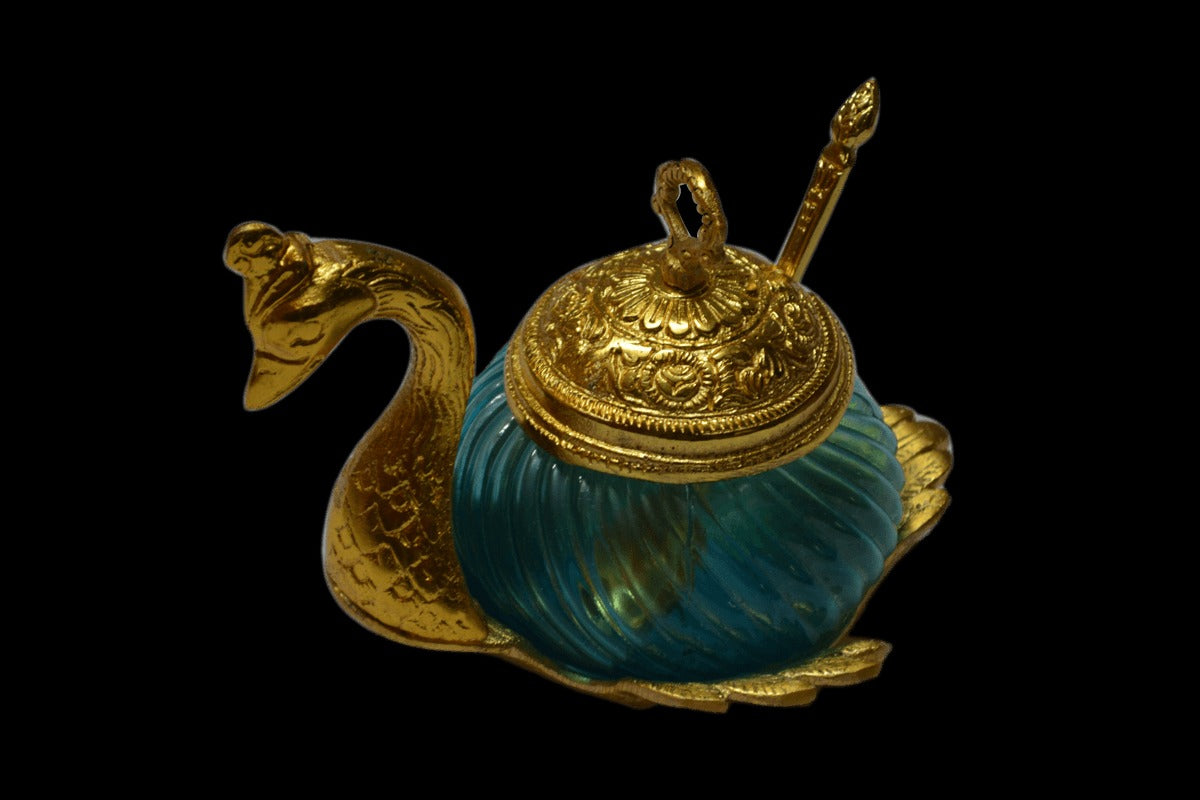 Duck Swan Bowl Spoon Gold, a perfect utility gift for Return Gifts for marriage